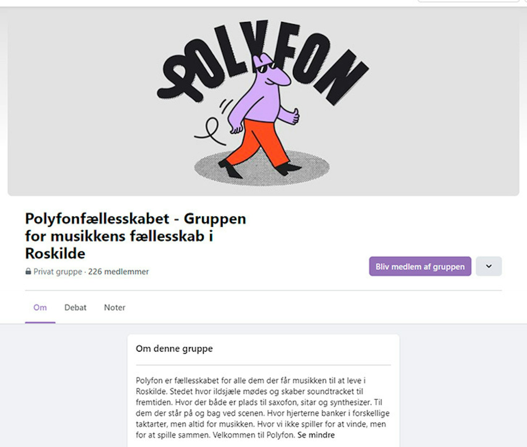 Polyfonfællesskabets Facebookgruppe